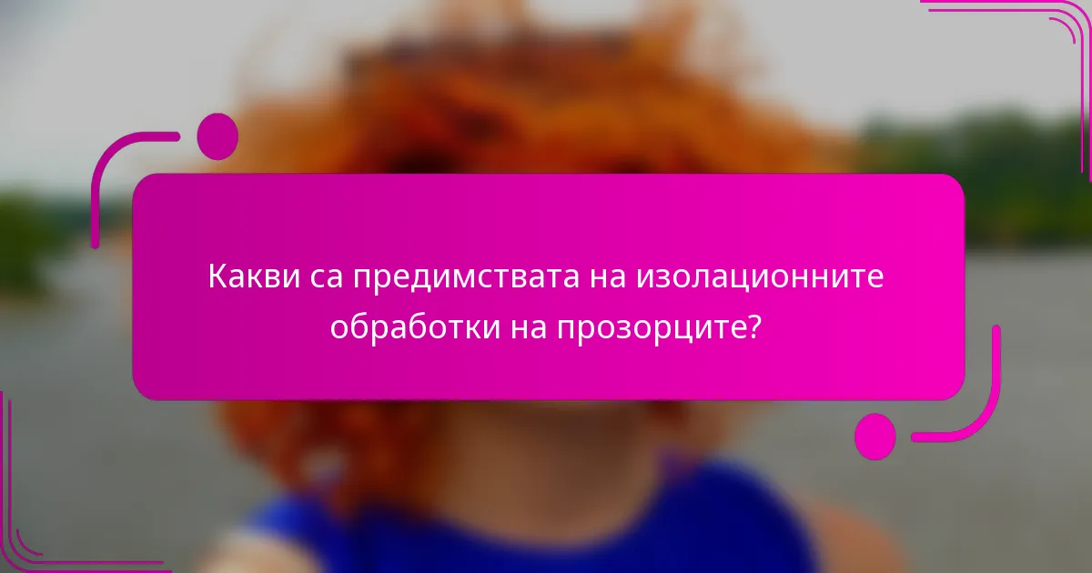 Какви са предимствата на изолационните обработки на прозорците?